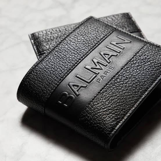 LAB Black Colour With Lab Print Design Genuine Leather Men’s Wallet 730707
