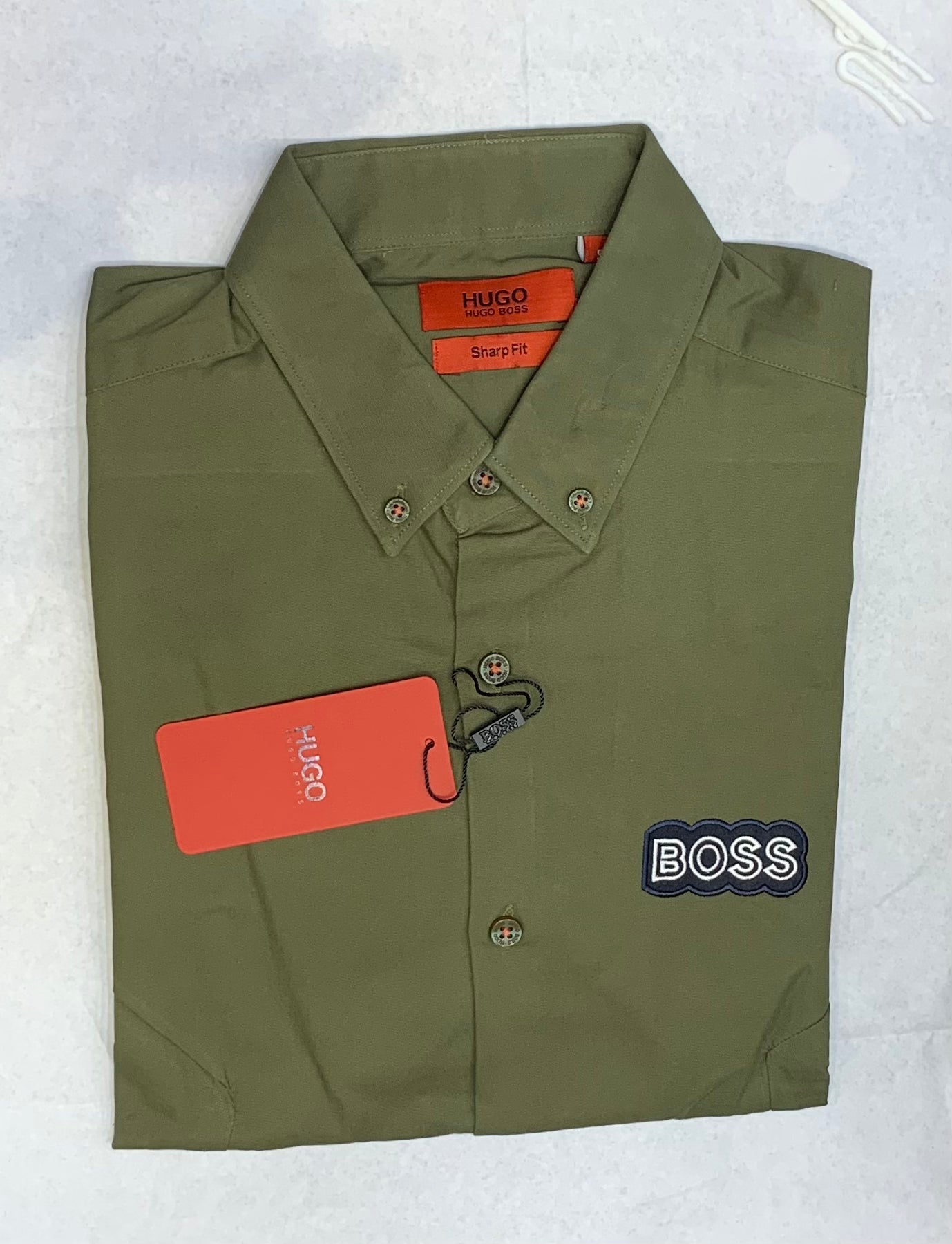 SOB HUG Mehndi Green Color With Front Sob Logo Embroidery with Side Pocket Premium Quality Full Sleeve Shirt 861029