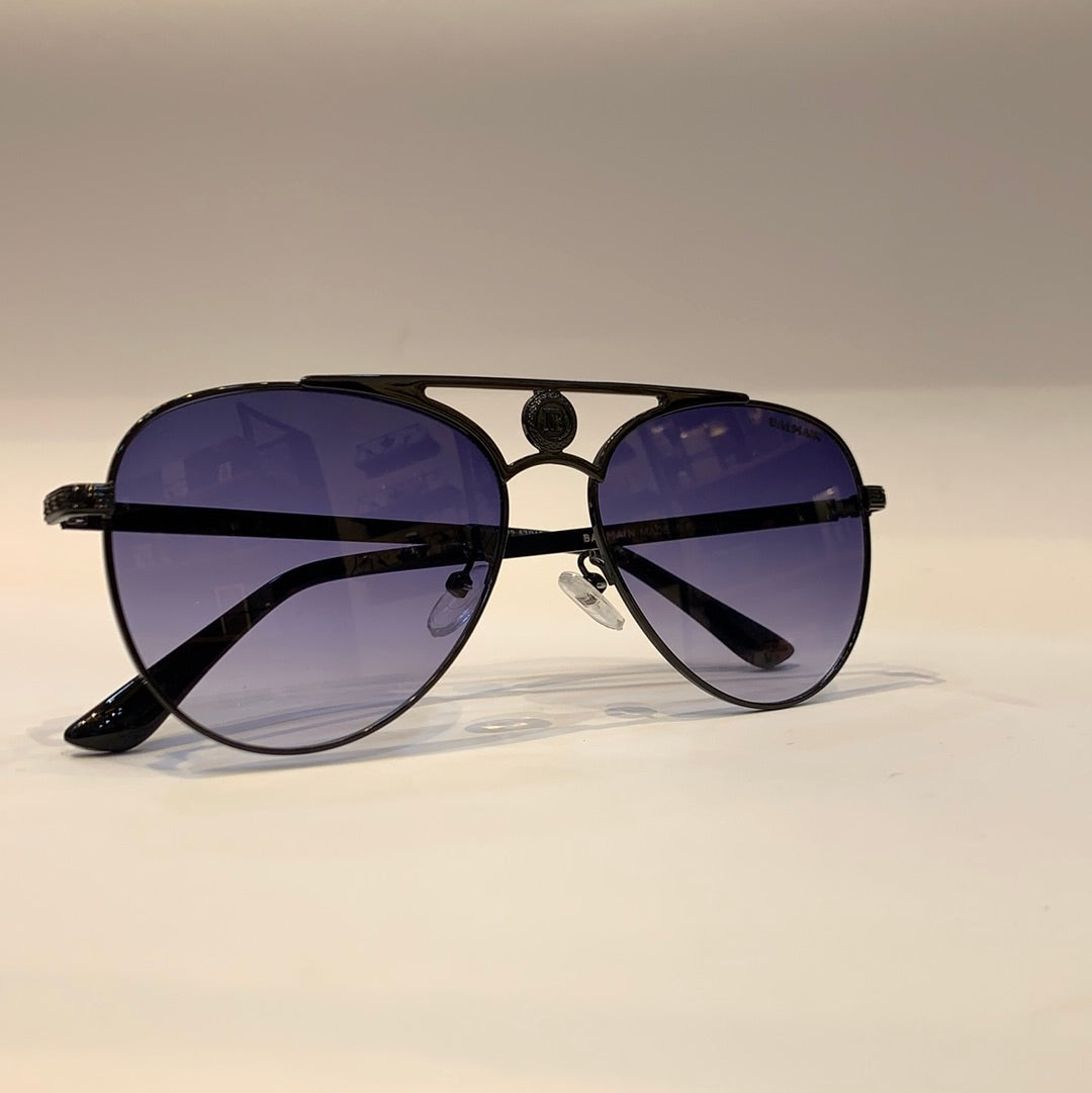 Lab Bal Black Frame Blue Shade Sunglass B85-7257 12-142
