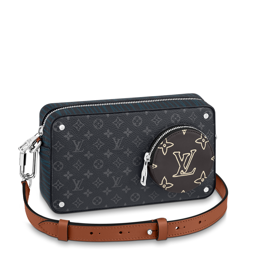 VL Branded Genuine Leather Monogram Volga Bag 9135