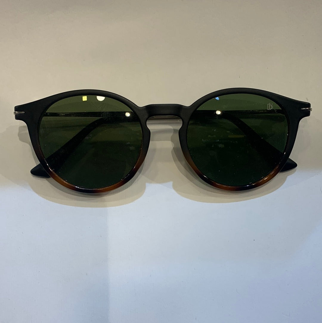 VAD Glossy Black Brown Frame Green Shade Unisex Sunglasses UM1898 C6 51 22-145