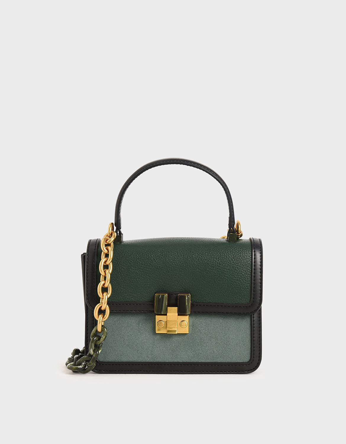 Green Charles & Keith Girls Sling Bag