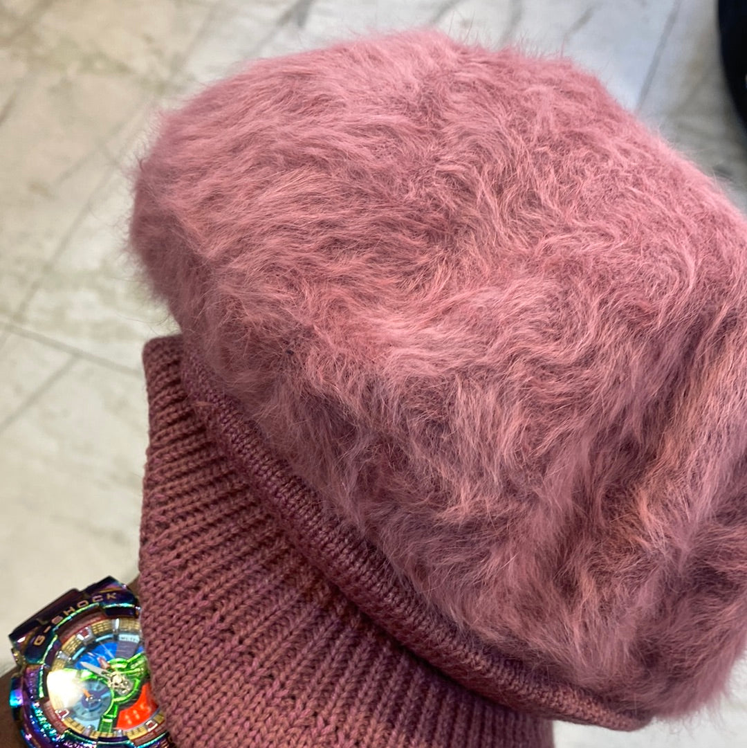 Peach Colour DO Wool Women's Fashion Hat Plush Knitted Wind Shield Ear Guard Solid Color Atmosphere Simple Autumn and Winter Warm Hat DO Cap 9353
