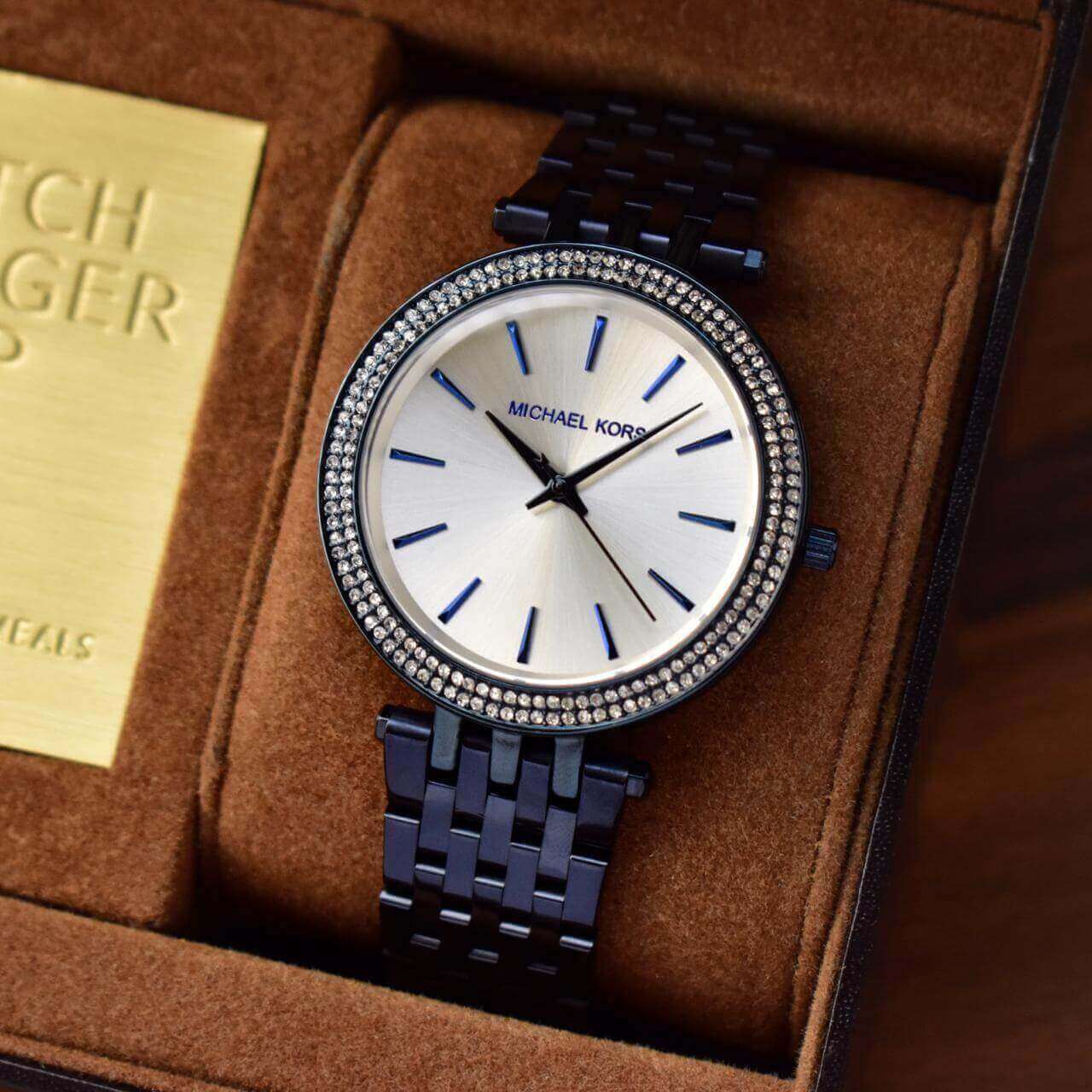 CIM Blue Chain White Dial Heavy Ladies watch