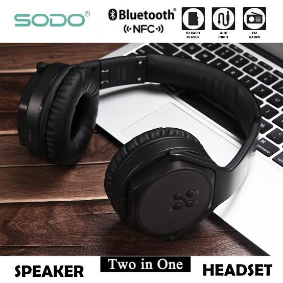 Sodo MH3 Headphone BT Headset (Black) + Speaker