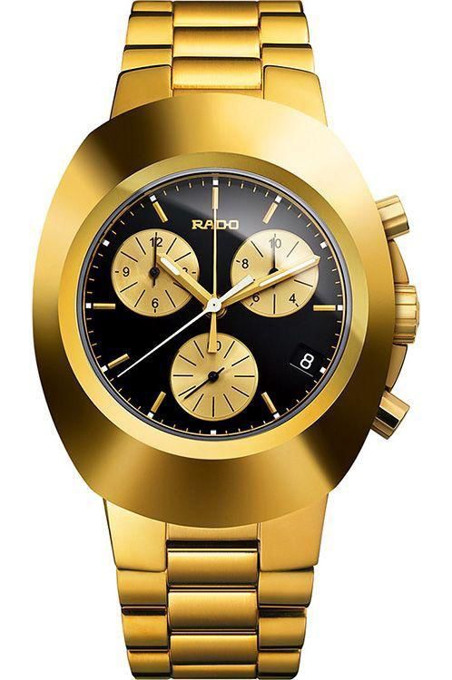 Dar Gold Chain Black Dial Men Watch 900986