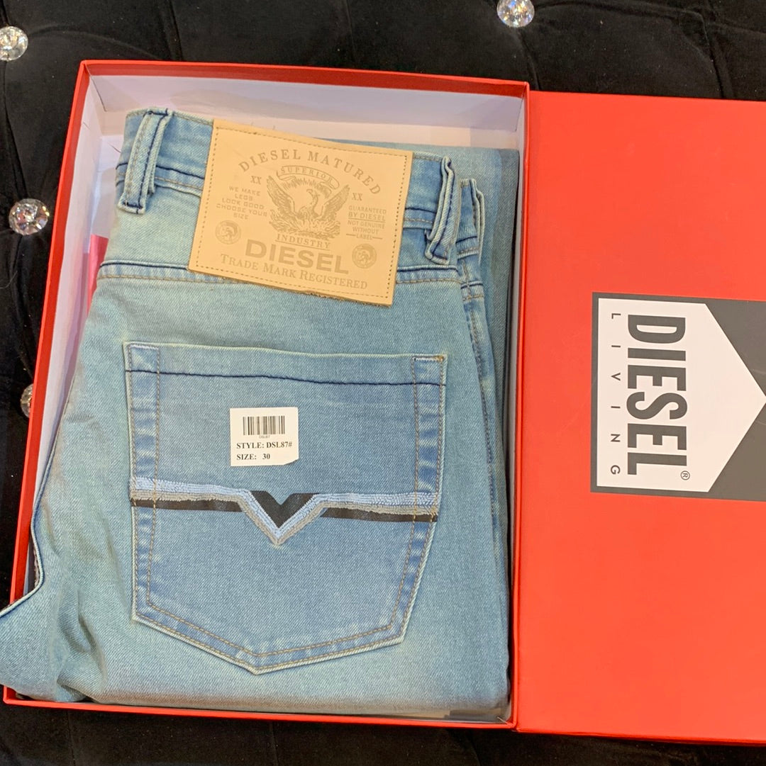Eid Die is Plane Light Blue Mens Hight Quality Men’s Straight Fit Jeans 32056