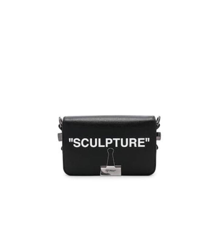 Black White Sculpture Colour OFF IHW Fashionable Diag Binder Cilp Bag 9122