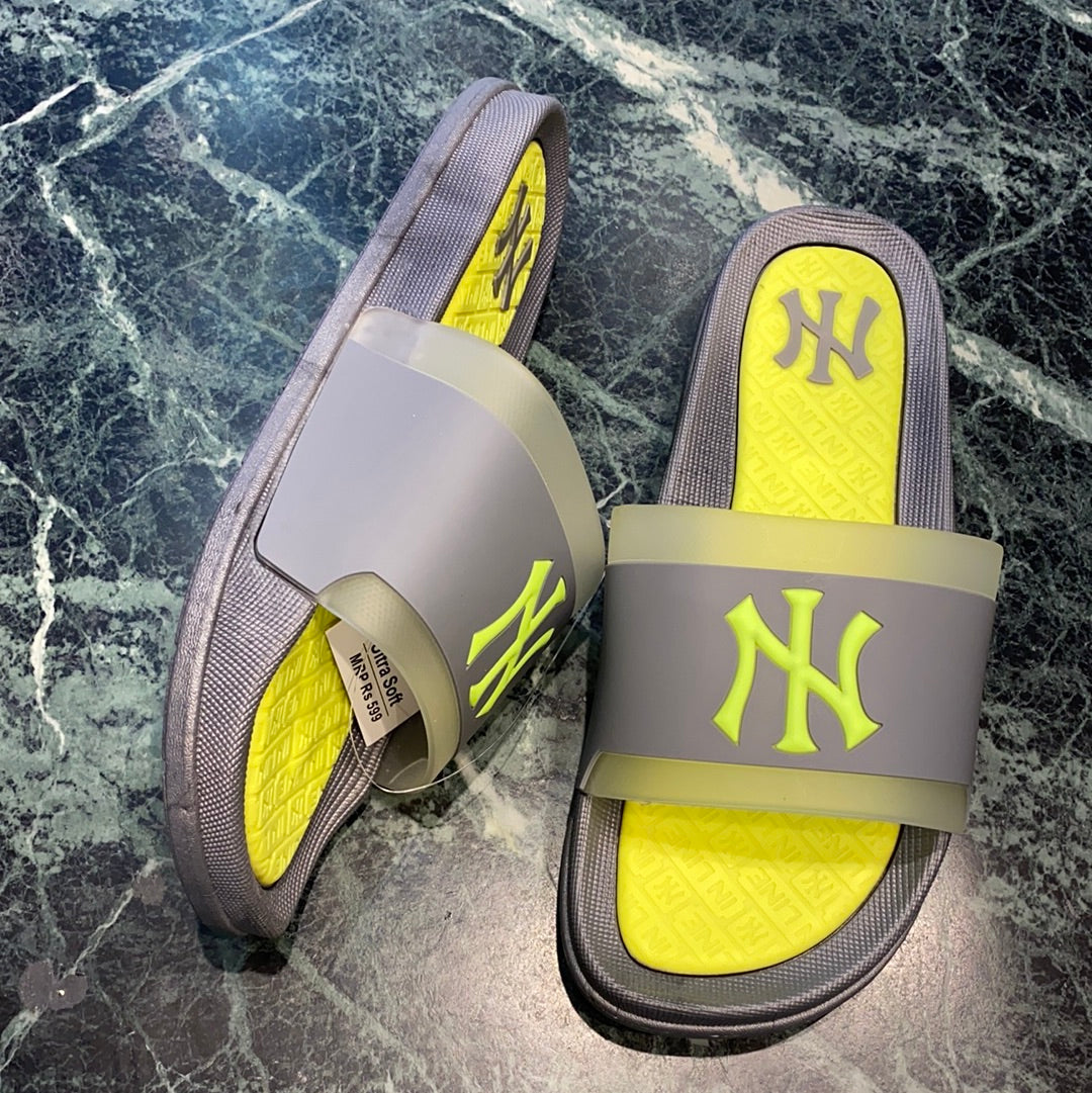 Neon grey slippers