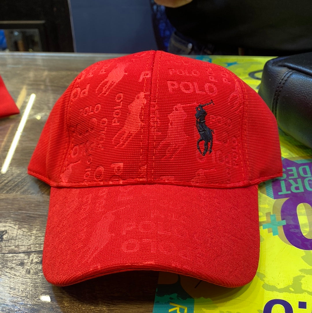 Red Colour Lop With Embroidery Design Sports Cap 913017