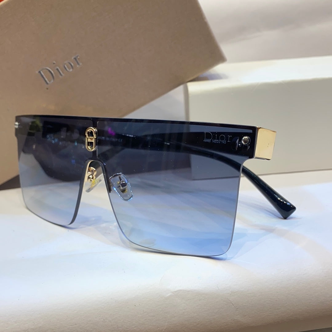 OID Black Frame White Shade Unisex Branded Sunglasses 10468 140 145