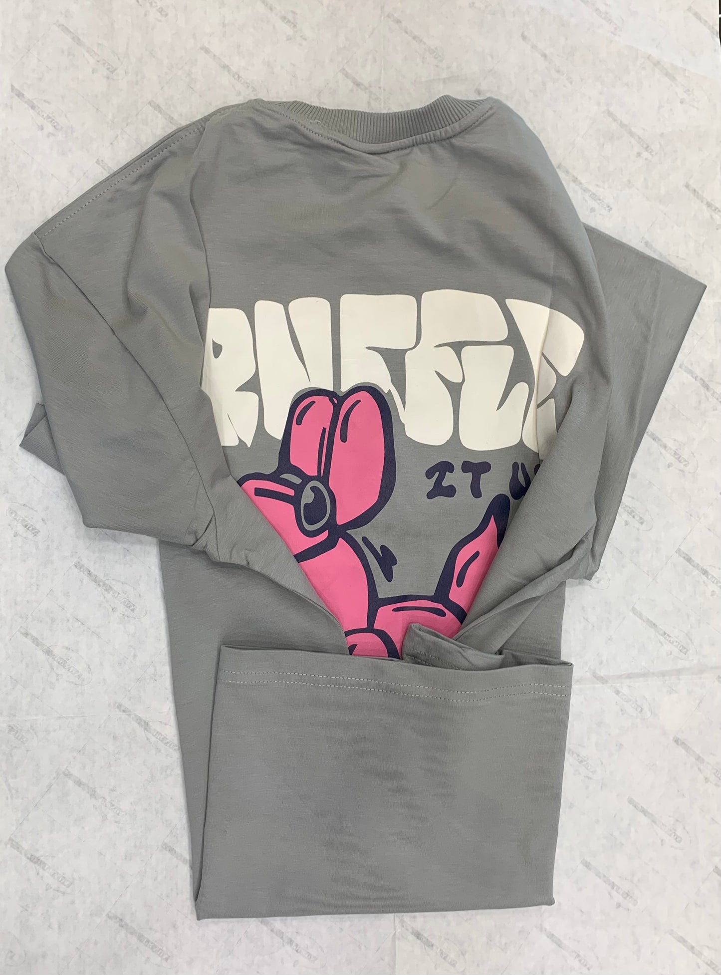 MH Grey Color With Back Print Lycra Fabric Tshirt 780116