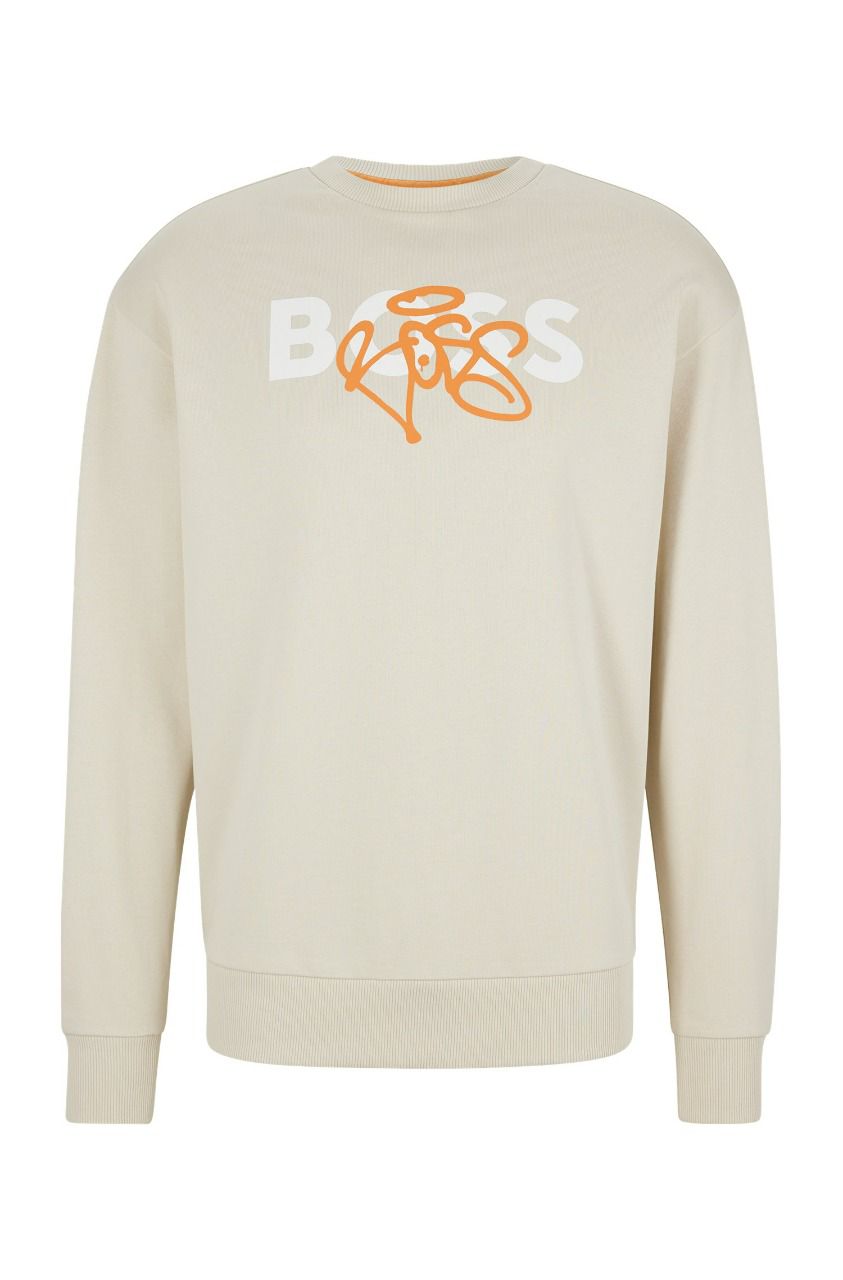SOB Cream Colour Full Sleeves SweatShirt 11300