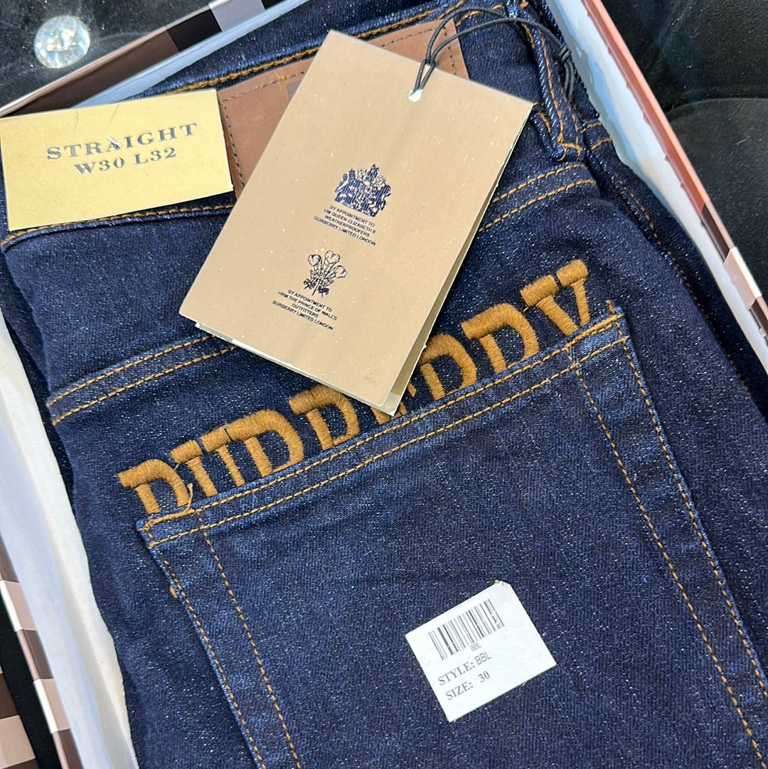Rub Bur Navy Blue Mens Hight Quality Men’s Straight Jeans 67085