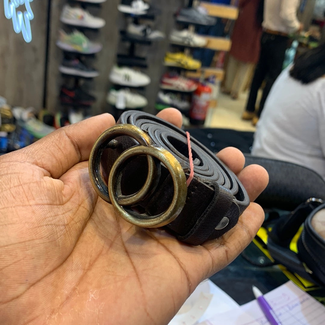 Brown Belt With Gold Buckle Ladies belt 12158