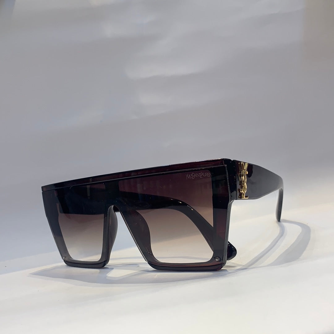 Yve evy Glossy Brown Frame brown Shade Unisex Sunglass CC245 57 16 145