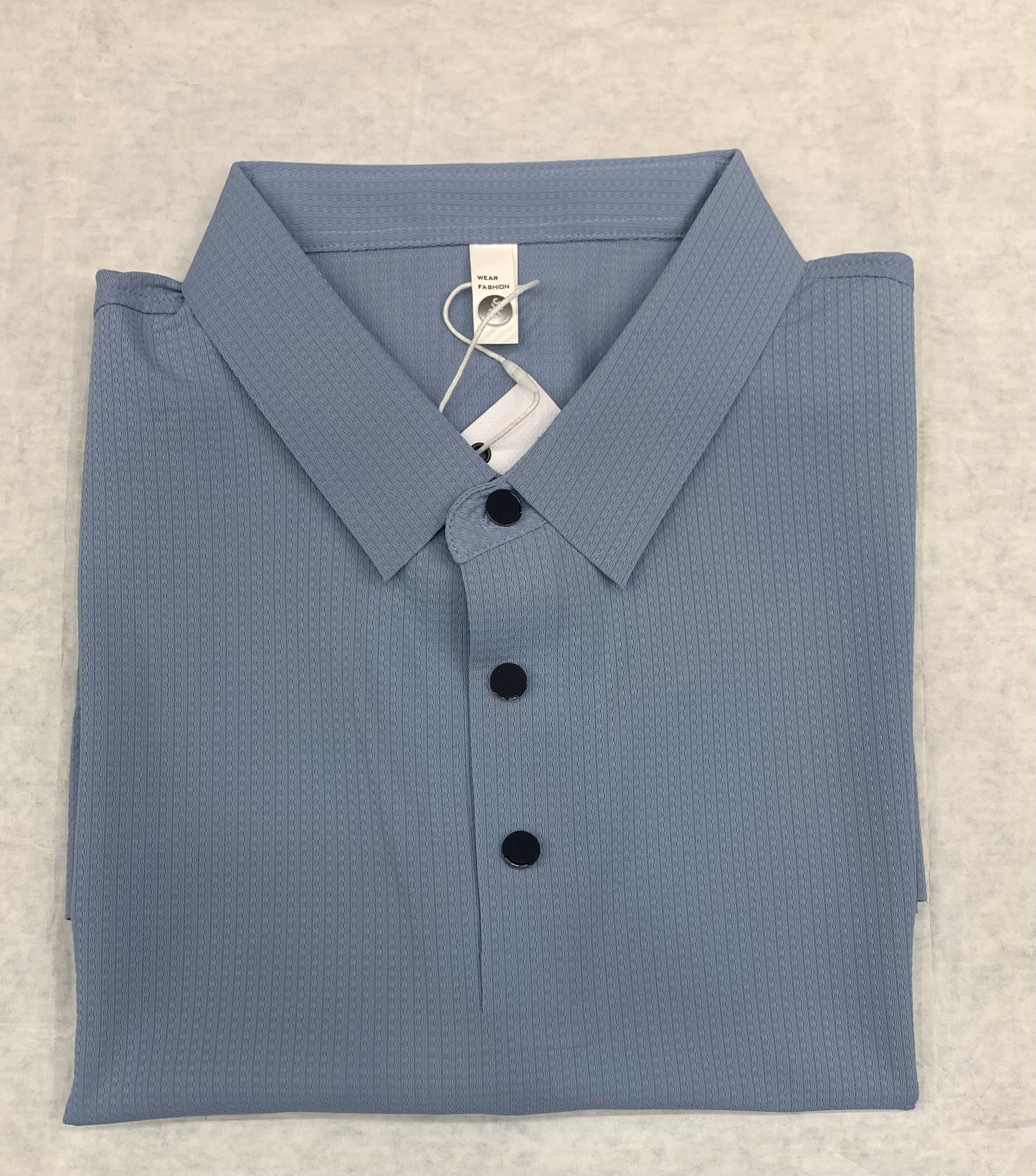 Wear Fashion Sky Blue Colour Plain Collar Tshirt 1105060