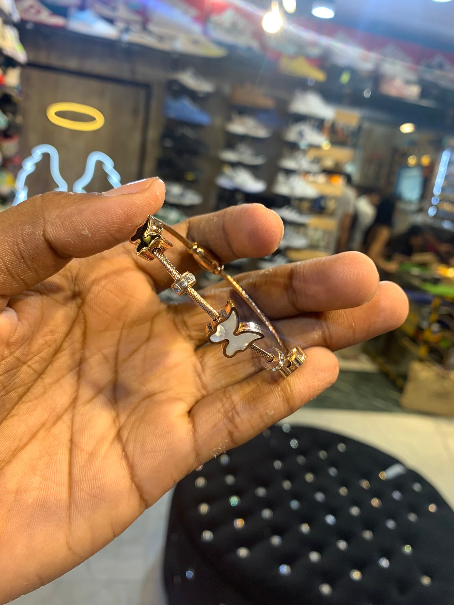 Copper Color With Butterfly Design Premium Quality Kada Bracelet 502393