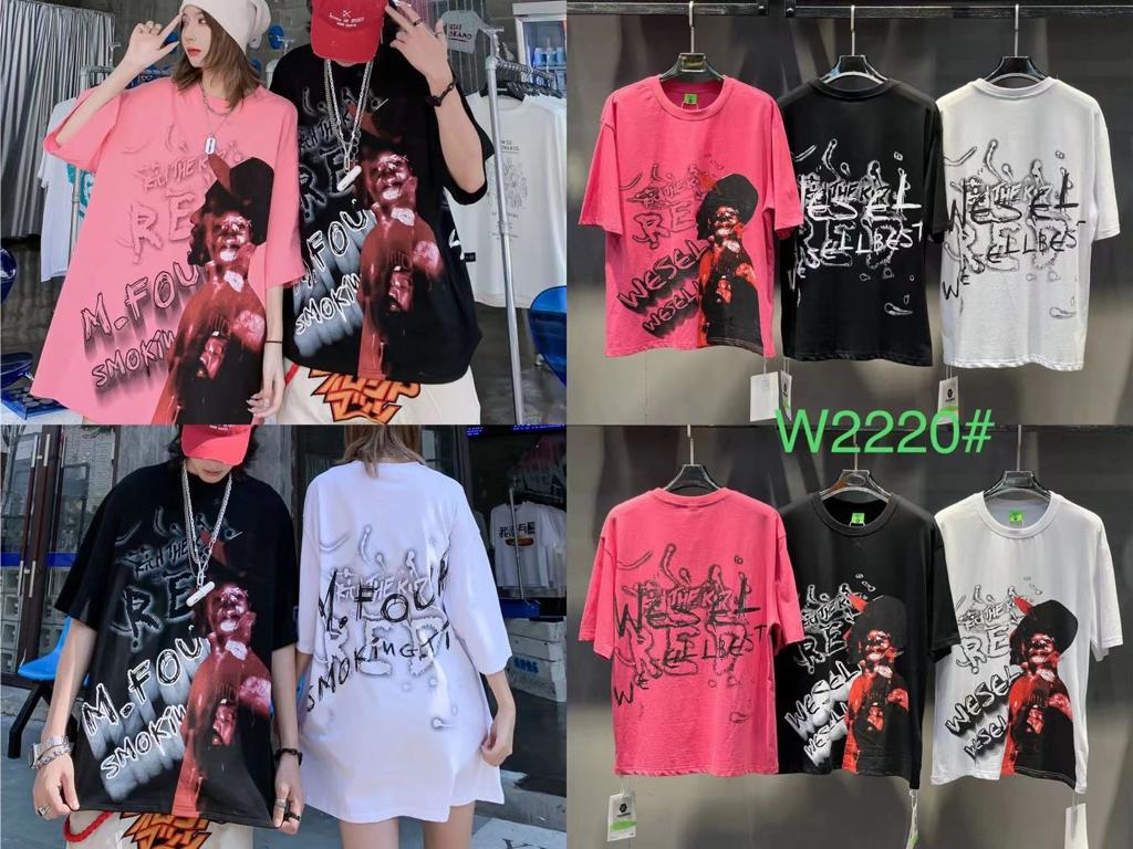 Wesel Pink Colour Front And Back Drop Shoulder Lycra Cotton TShirt 298121