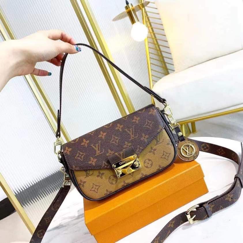 VL Multi Colour With Monogram Design Ladies Hand Flap Bag 6658