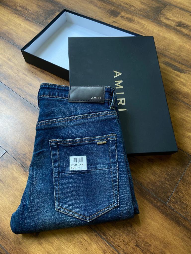 IMA Dark Blue Colour With Back Embroidery Surplus Slim Fit Men’s Jeans