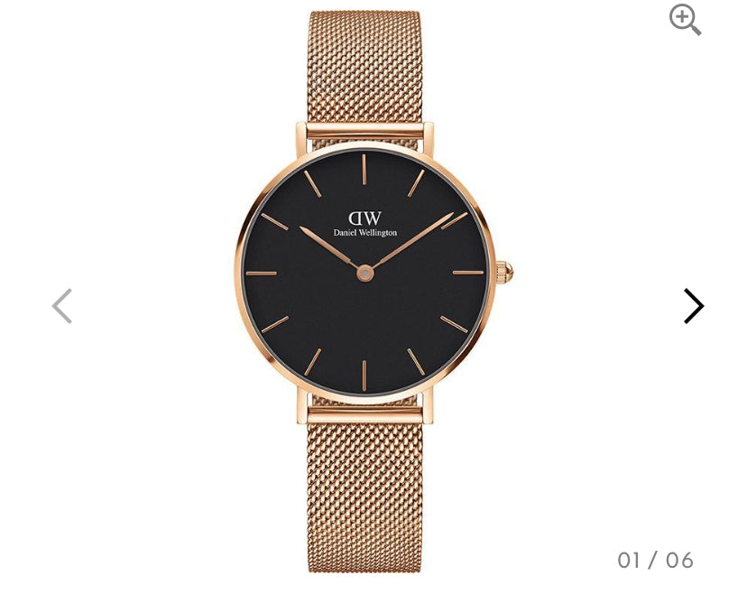Wd Copper Chain Black Dial Slim Formal Casual Watch Ladies Chain Watch 400133