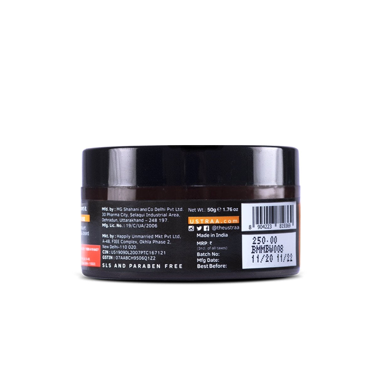 Ustraa Beard & Mooch Wax - Strong Hold - 50g