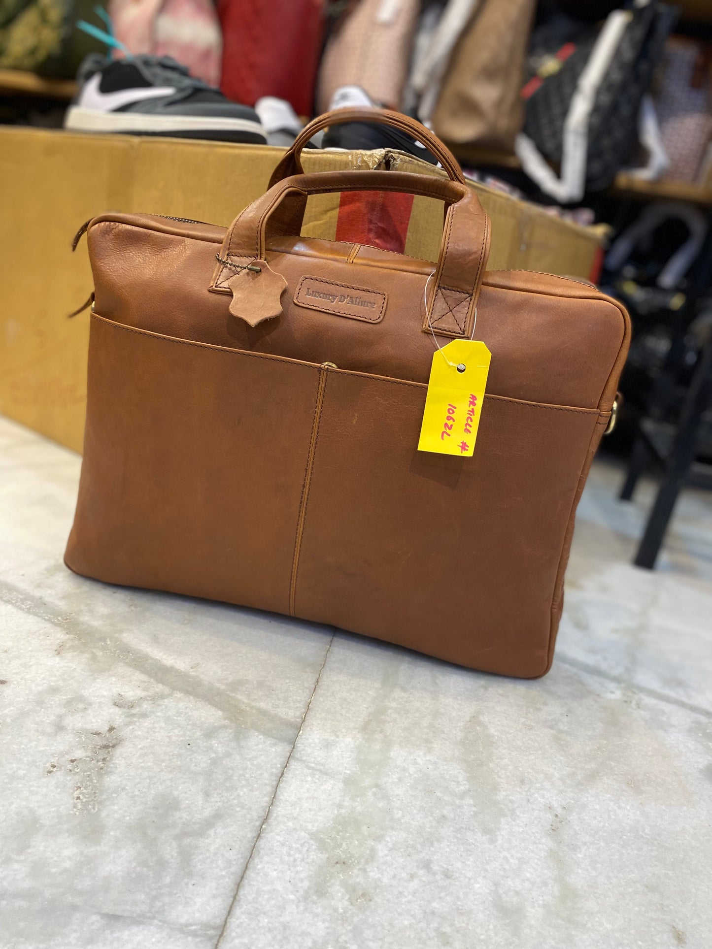 Luxury D Allure Tan Colour With Leather Quality Laptop Bag 106 ZL