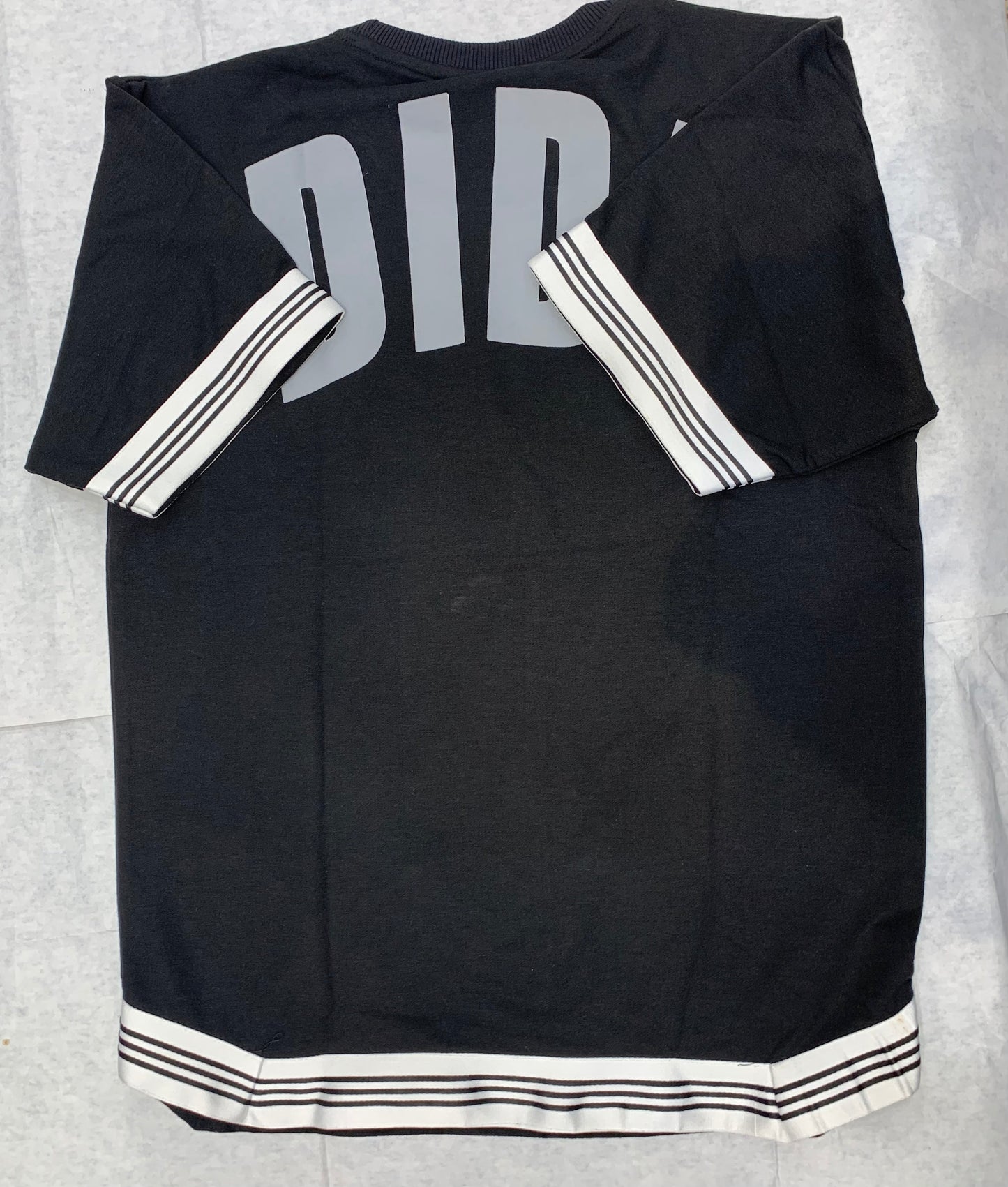 IDA Black Colour With Back Texted Print Drop Shoulder Tshirt 50109 03082023