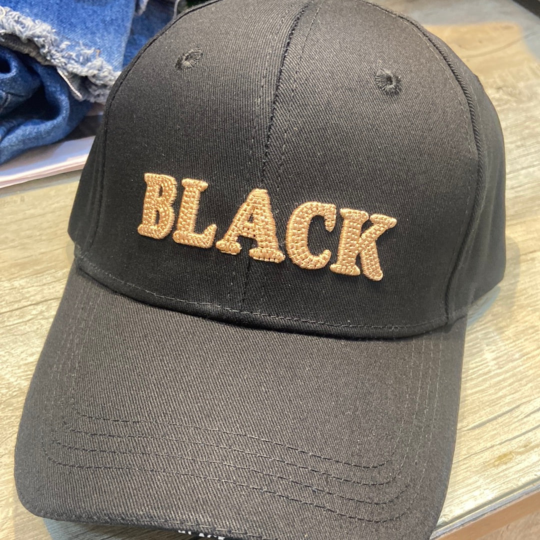 YN Black Cap Gold Embroidery 300191