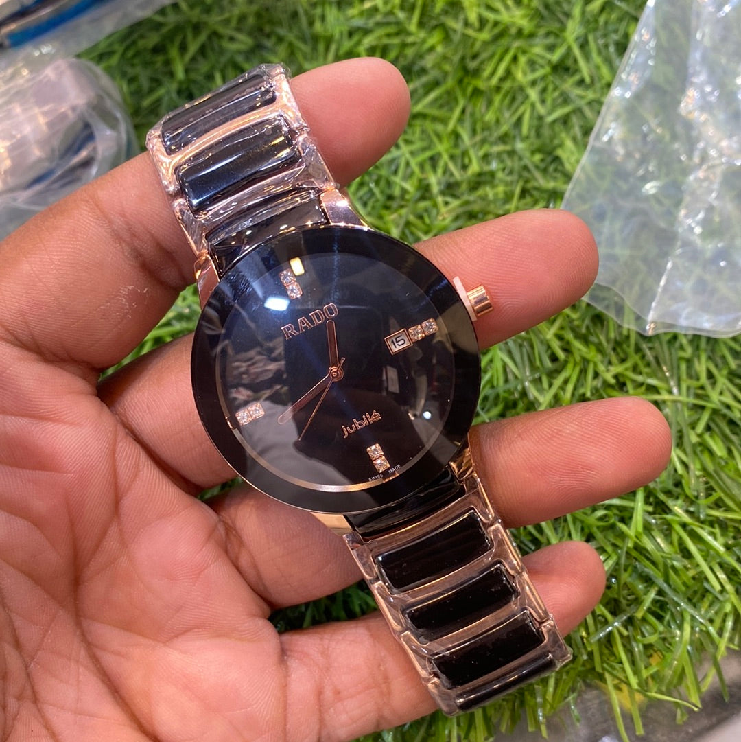 DAR Black Copper Chain Black Dial Men Watch 400136