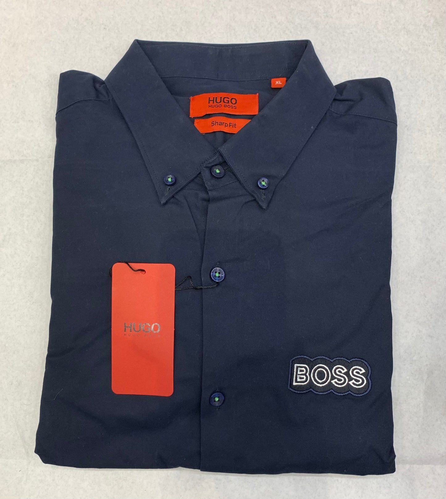 SOB HUG Navy Blue Color With Front Sob Logo Embroidery with Side Pocket Premium Quality Full Sleeve Shirt 861025