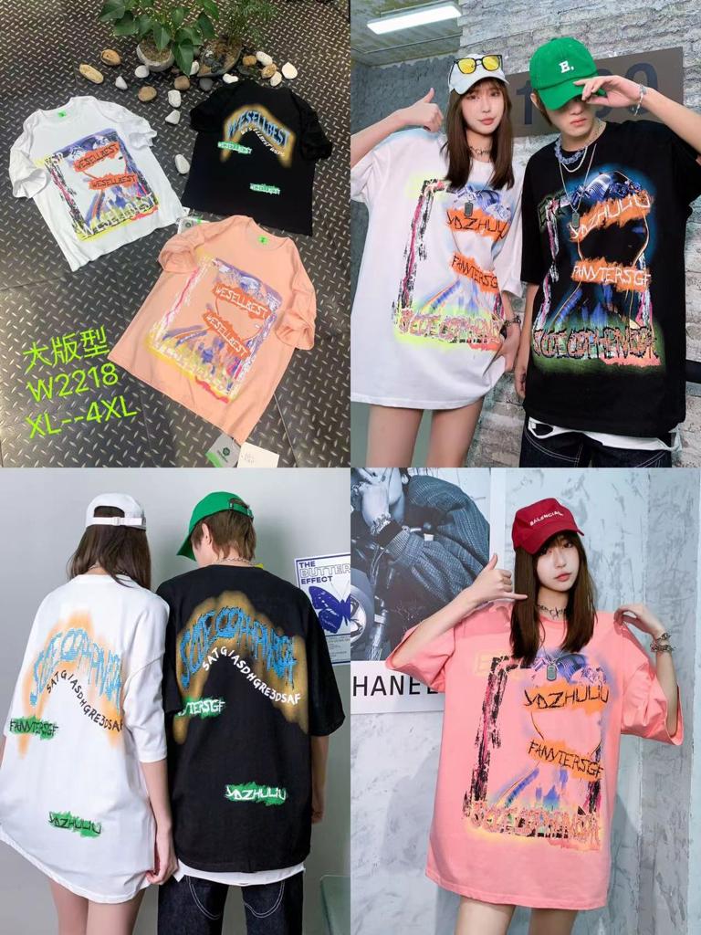 Peach Colour Wesell best Wsps With Back Print Drop Shoulder TShirt 298126