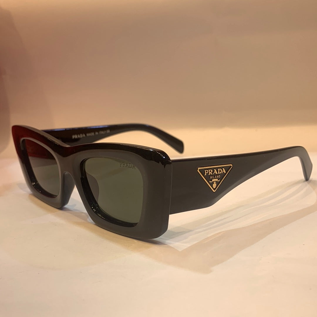 ARP Glossy Black Frame Black Shade Unisex Sunglass 8293 56 18-142