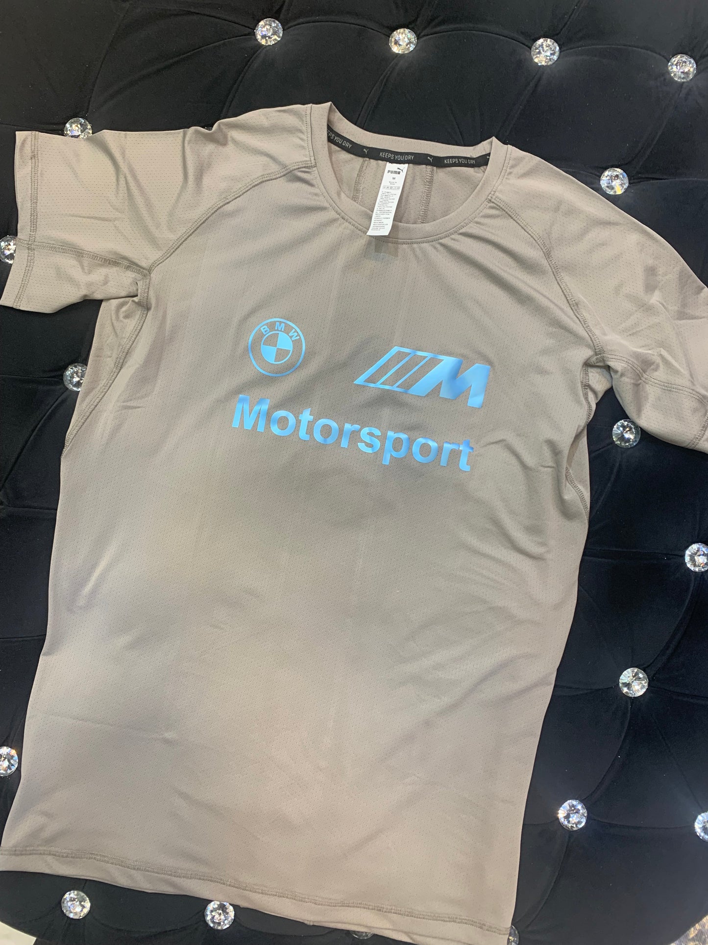 MUP BMW Motorsport Lite Brown Colour With Logo Print Dri Fit Sports TShirt 821321