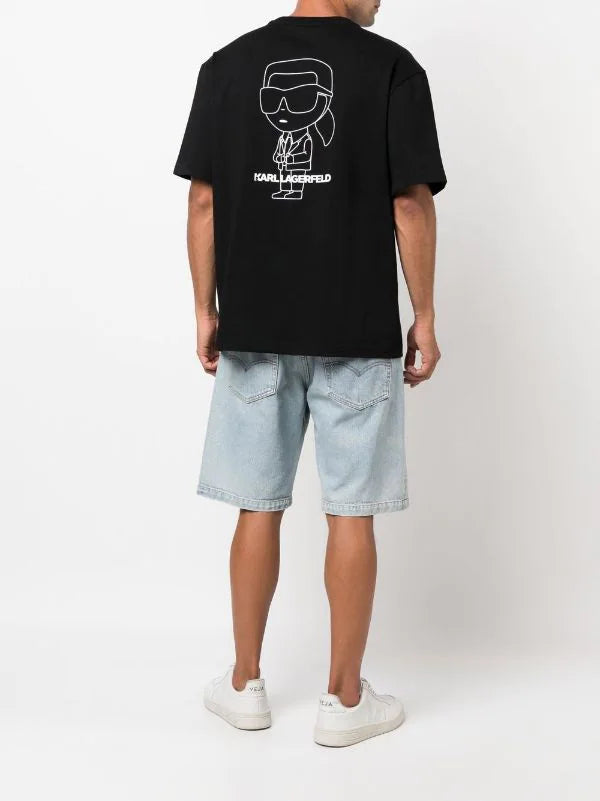 RAK Black Color With Front Logo and Back Girl Print Store Article Tshirt 780101