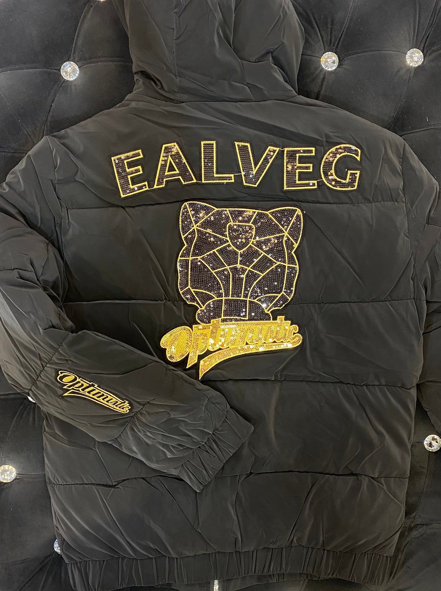 LAE EAL Black Colour Matte Finish Imported Fabric Puffer Men’s Jacket 4002