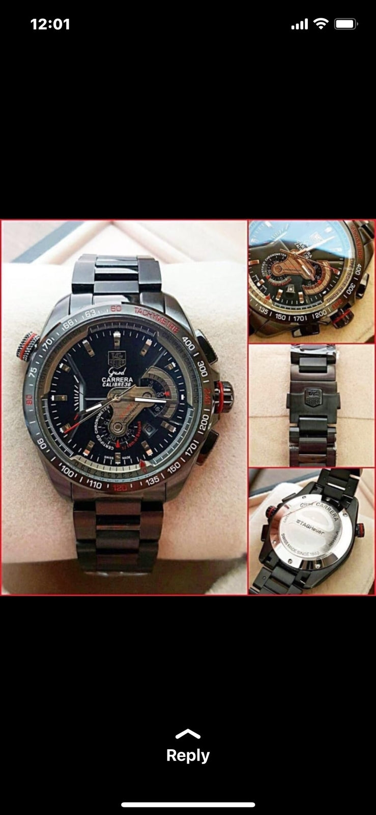 GAT Black Chain Black Dial Premium Quality Men’s Watch 900914