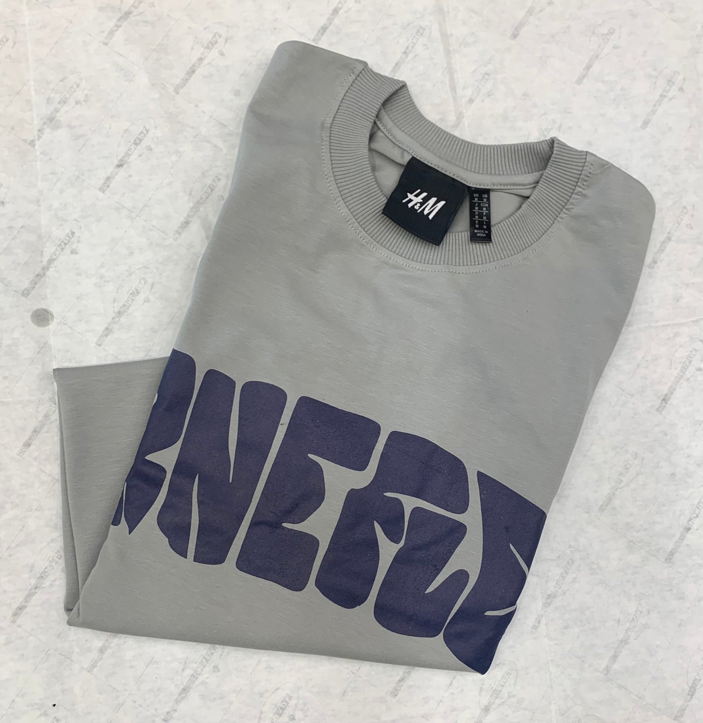 MH Grey Color With Back Print Lycra Fabric Tshirt 780116
