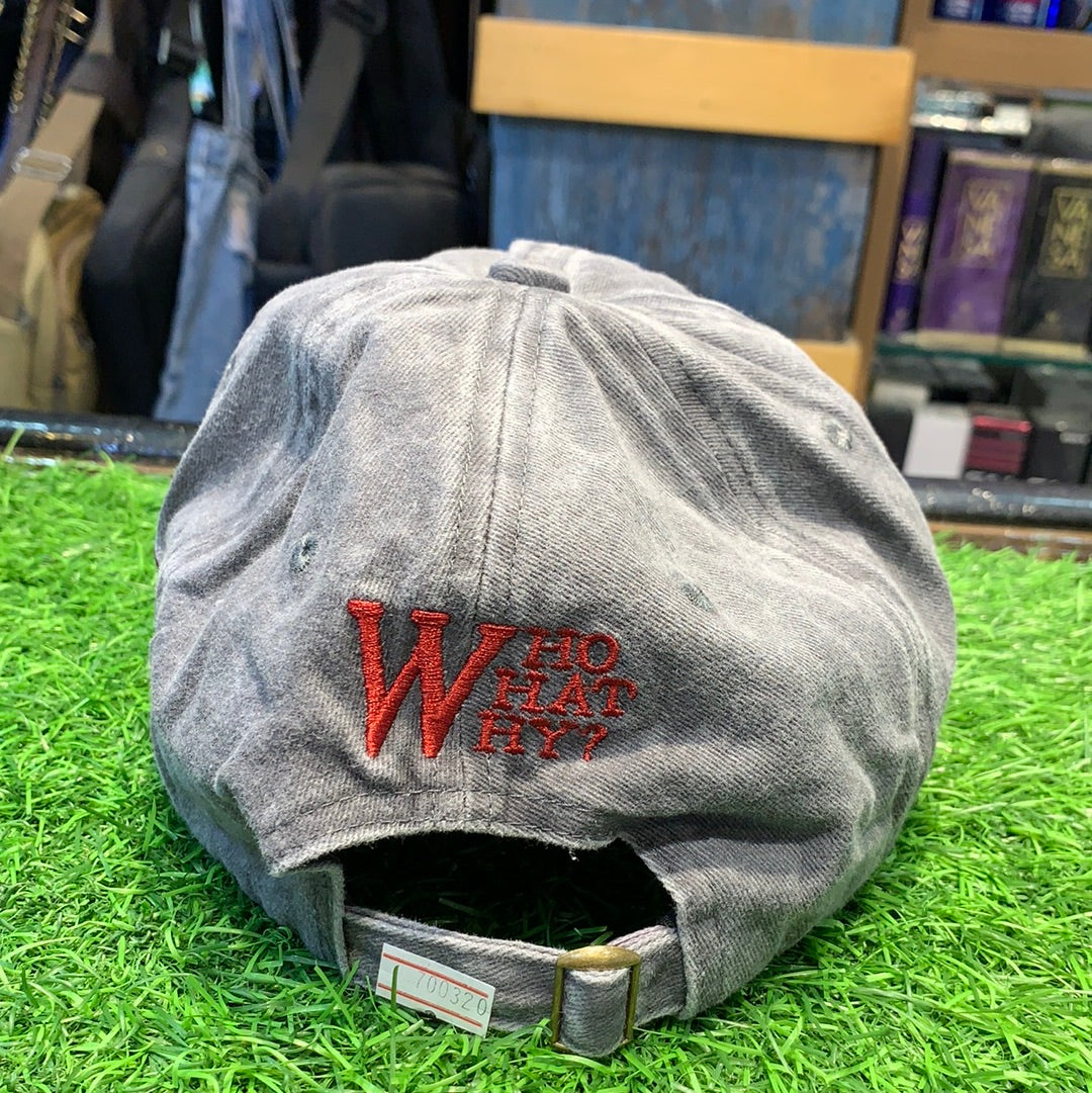 W Grey Red Cap