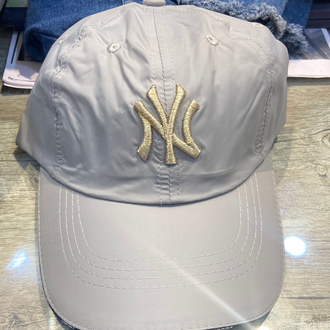 YN Light Grey Cap Gold Embroidery 300161