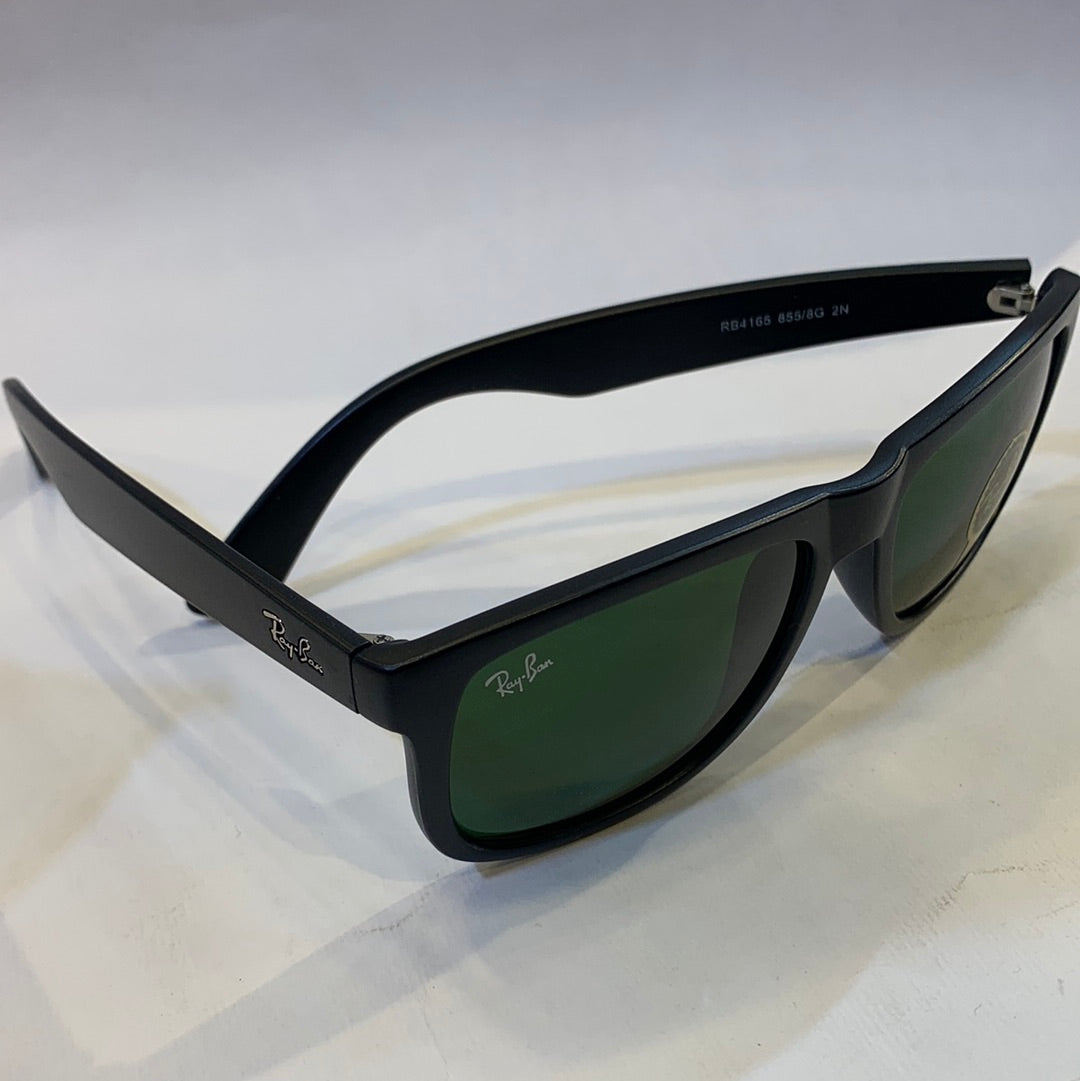 YAR RB Matte Black Frame Green Shade Sunglasses RB4165 855/8G 2N