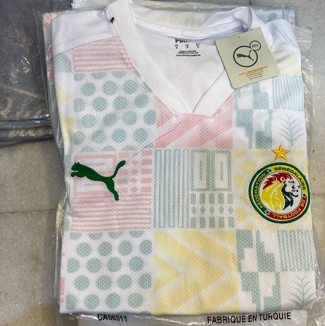 White orange green yellow Colour mup pum federation senegalaise jersey Lycra Cottan TShirt 110365