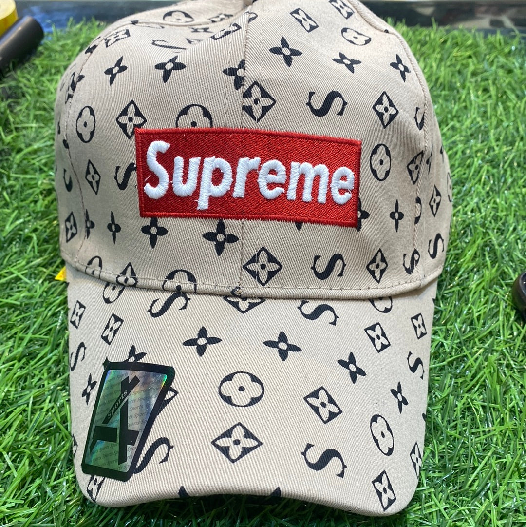 Cream Colour Sup Pus Printed Cap