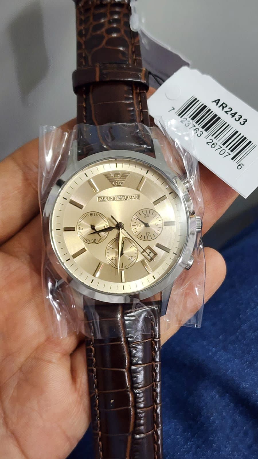 Mra Brown Leather Strap Orange Dial Premium Quality Men Watch 901219
