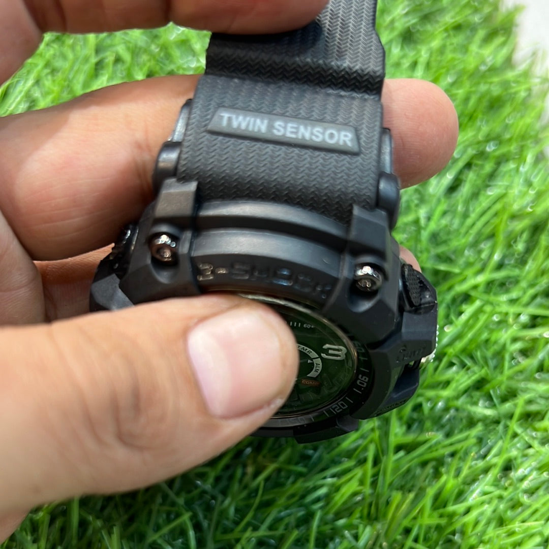 Hsg Triple Black Silver Water Resistant Sports Watch with Original Box 500510