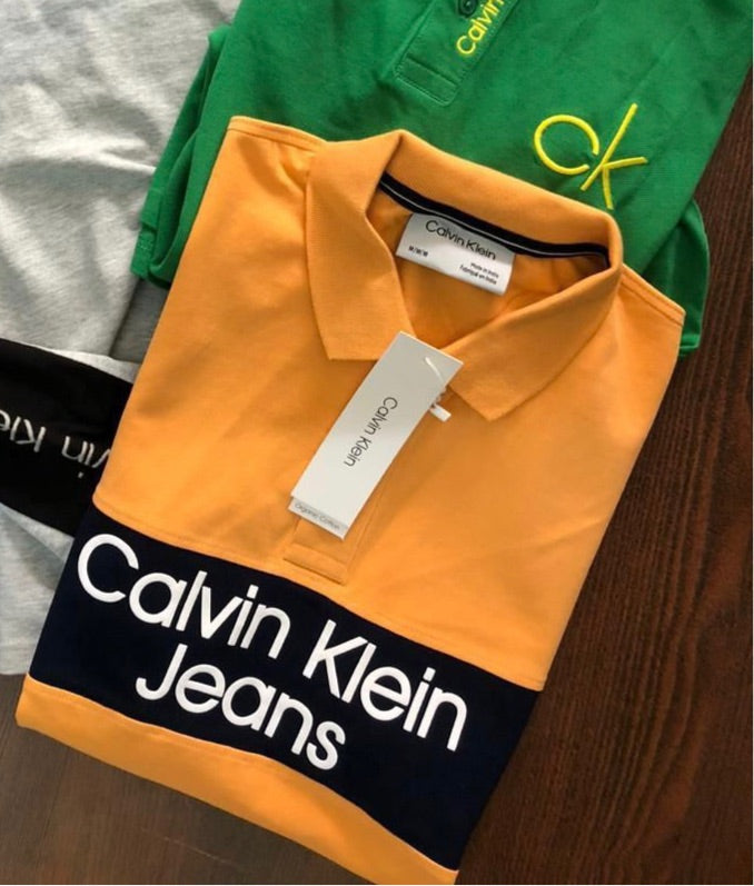 KC LAC Lite Orange Colour With Front Design Store Article Collar Tshirt 788506 03082023