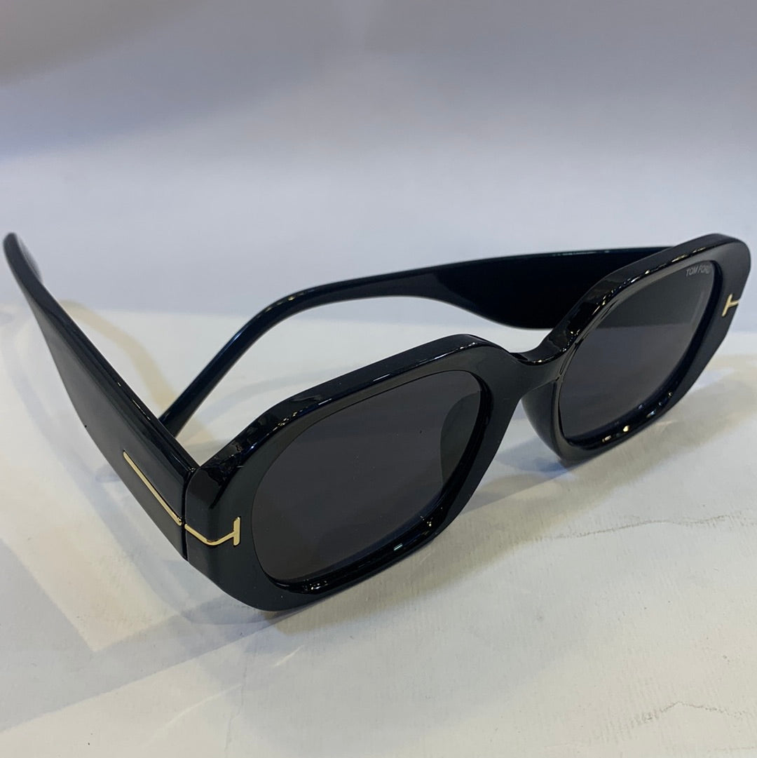 MOT Glossy Black Frame Black Shade Sunglass 8718 58 18-148