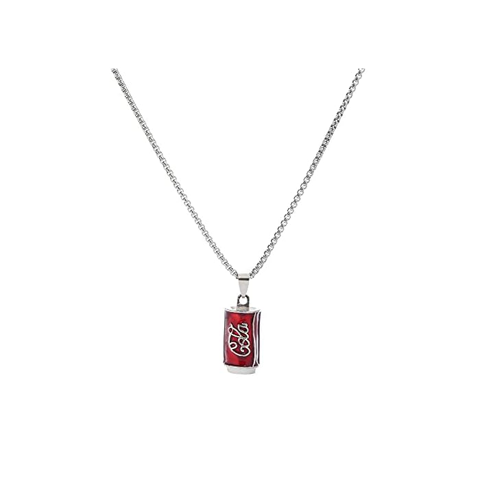 Sliver Coca Cola Novelty Pepsi Bottle Pendant Necklace Chain 50302