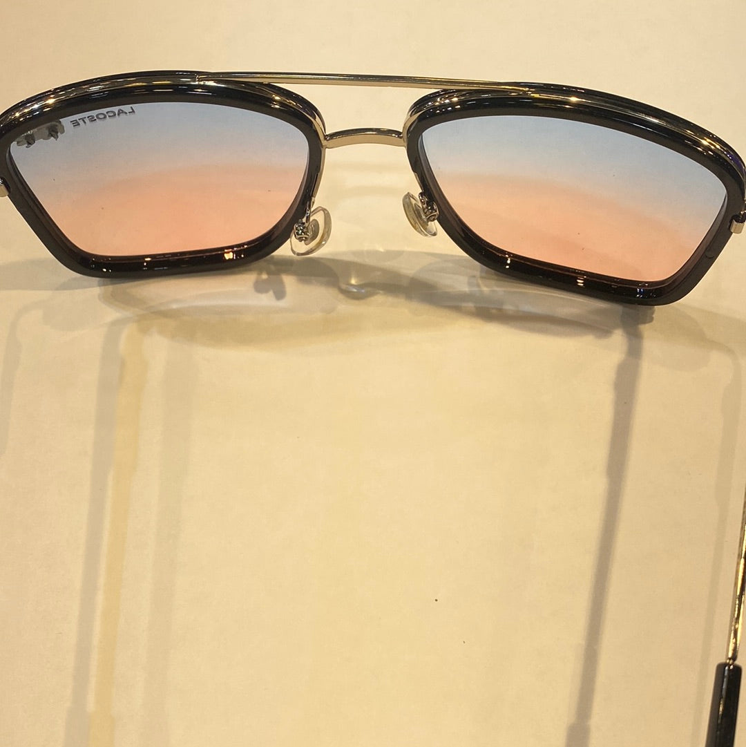 Black Silver Frame Red Blue Shade CAL Sunglass